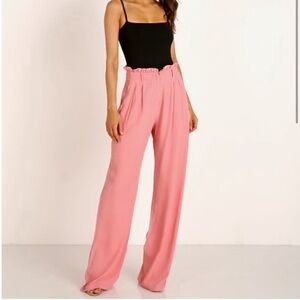 Flynn skye ruffle pant carnation